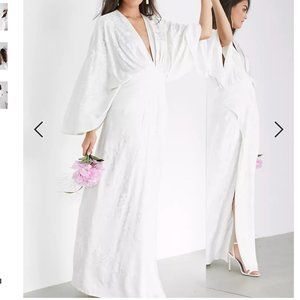 ASOS EDITION Luna embroidered satin kimono wedding dress